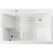 Lambini Designs Puglia bubbelbad 180x120cm elektronisch met 12 aerojets zwart