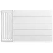Eastbrook plaat voor paneelradiator met streep 80x50cm wit glans
