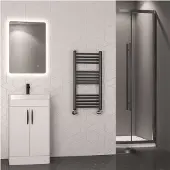 Eastbrook Wendover handdoekradiator 40x80cm 261W gunmetal geborsteld