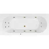 Lambini Designs Round bubbelbad 180x80cm elektronisch met 6+4+2 hydrojets goud