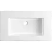 Lambini Designs Pavia wastafel keramiek 60cm zonder kraangat wit glans