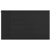 Eastbrook plaat voor paneelradiator met streep 100x60cm zwart mat