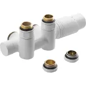 Bruckner Wicher Combi radiator aansluitset midden onder wit
