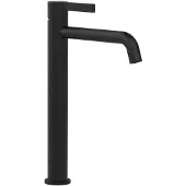 Sapho Iconic wastafelkraan met gebogen uitloop 31cm zwart mat
