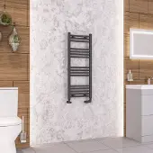 Eastbrook Wendover handdoekradiator 40x100cm 392W antraciet mat