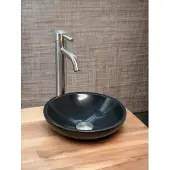 B-Stone Rosso waskom graniet 32cm zwart