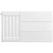 Eastbrook plaat voor paneelradiator met streep 50x30cm wit glans