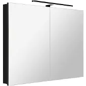 Sapho Greta spiegelkast met LED-verlichting 101x70cm zwart mat