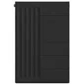 Eastbrook plaat voor paneelradiator met streep 40x60cm zwart mat