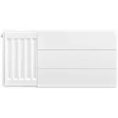 Eastbrook plaat voor paneelradiator met streep 60x30cm wit glans