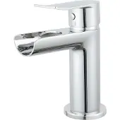 SaniGoods Luan waterval wastafelkraan chroom