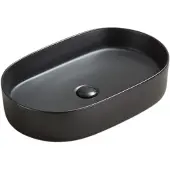 Lambini Designs Mira waskom keramiek 60x38cm zwart mat