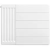 Eastbrook plaat voor paneelradiator met streep 60x50cm wit glans