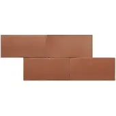 Terre d'Azur Terre-Spatula wandtegel 10x20cm terracotta