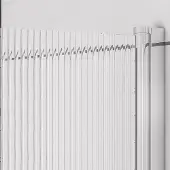Eastbrook Fluted badwand met ribbelglas 80x140cm rechts chroom
