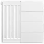 Eastbrook plaat voor paneelradiator met streep 40x40cm wit glans