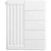 Eastbrook plaat voor paneelradiator met streep 40x50cm wit glans