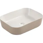 Differnz Zena waskom rechthoek 48x37.5cm beige/wit