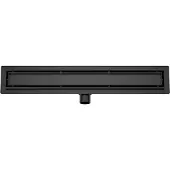 Mueller Black douchegoot met tegelrooster en flens 70x7cm mat zwart