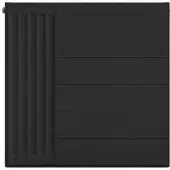 Eastbrook plaat voor paneelradiator met streep 60x60cm zwart mat