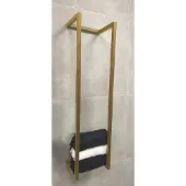 Mueller Gold handdoekrek industrieel 95x25x20cm geborsteld messing