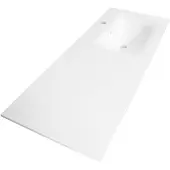 Brauer Glacier wastafel fine stone 120cm rechts met kraangat wit glans
