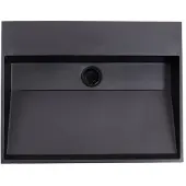 Lambini Designs Arona wastafel quartz 60cm zonder kraangat zwart mat