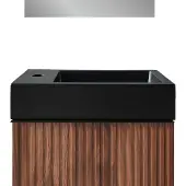 SaniGoods Mika fontein marmer met kraangat 40x22.5x10cm zwart