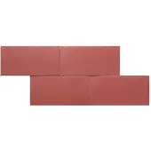 Terre d'Azur Terre-Spatula wandtegel 10x20cm rood