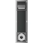 Mueller Mokri inbouw toiletrolhouder met klep en reserverolhouder gunmetal