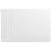 Eastbrook plaat voor paneelradiator 90x60cm wit glans