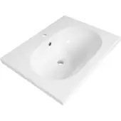 Brauer Moon wastafel keramiek 60cm met kraangat wit glans