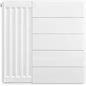 Eastbrook plaat voor paneelradiator met streep 50x50cm wit glans