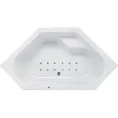 Lambini Designs Venetië bubbelbad 145x145cm elektronisch met 12 aerojets RVS