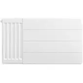 Eastbrook plaat voor paneelradiator met streep 70x40cm wit glans