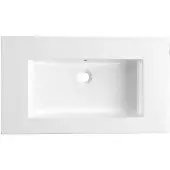 Lambini Designs Pavia wastafel keramiek 80cm zonder kraangat wit glans