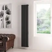 Eastbrook Derwent elektrische paneelradiator 30x180cm 600W zwart mat