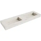 Mondiaz Zink vrijhangende wastafel solid surface 160cm zonder kraangat ostra