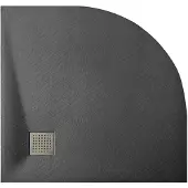 Badstuber SMC douchebak 90x90x2,6cm kwartrond zwart