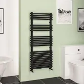 Eastbrook Imperia 2 koloms handdoekradiator 60x145cm 1426W zwart mat