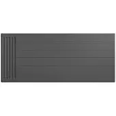 Eastbrook plaat voor paneelradiator met streep 140x60cm antraciet
