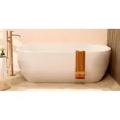 Mueller Relax half vrijstaand bad 180x80cm met waste glans wit
