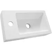 Brauer Solar Thick fontein mineraalmarmer 40x22cm met kraangat wit glans