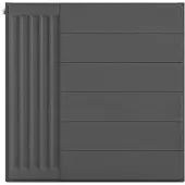 Eastbrook plaat voor paneelradiator met streep 60x60cm antraciet