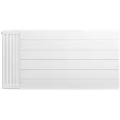 Eastbrook plaat voor paneelradiator met streep 120x60cm wit glans