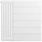 Eastbrook plaat voor paneelradiator met streep 60x60cm wit glans
