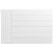 Eastbrook plaat voor paneelradiator met streep 90x60cm wit glans