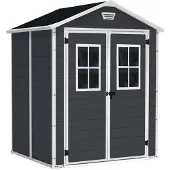 Keter Manor 65 Tuinhuis - 185x152x226 cm - Antraciet