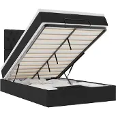 vidaXL Ottoman bed met matras 120x190 cm stof zwart