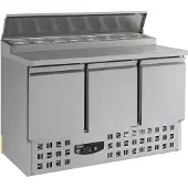 CombiSteel Saladette Combisteel, 3 deuren, 8x1/6GN, 137(b)x97(h)x70(d), 230V/340W